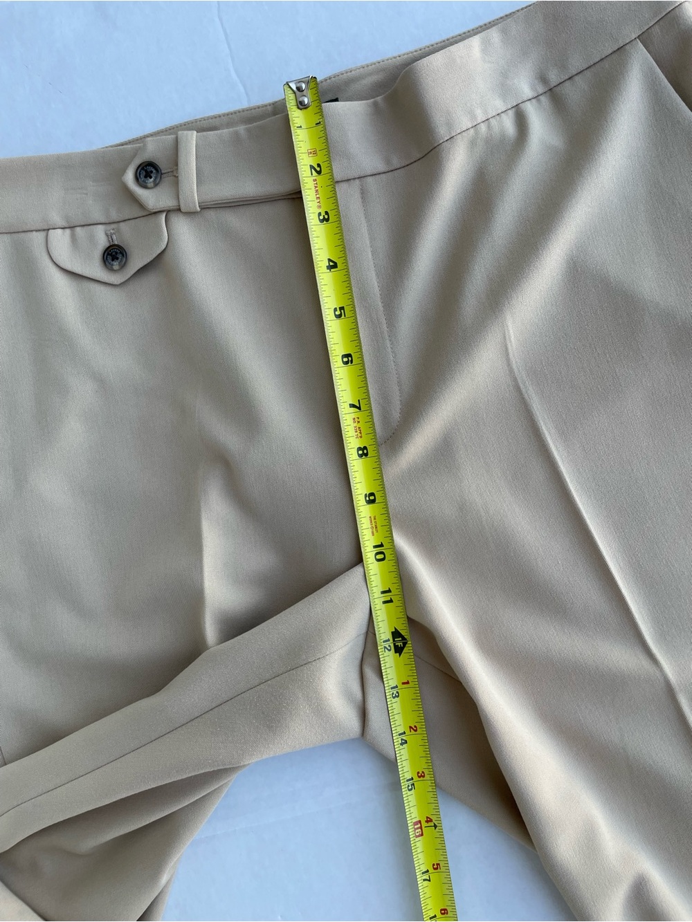 Lauren Ralph Lauren Beige straight/relaxed Leg Dress Pants size 12P - Picture 9 of 12